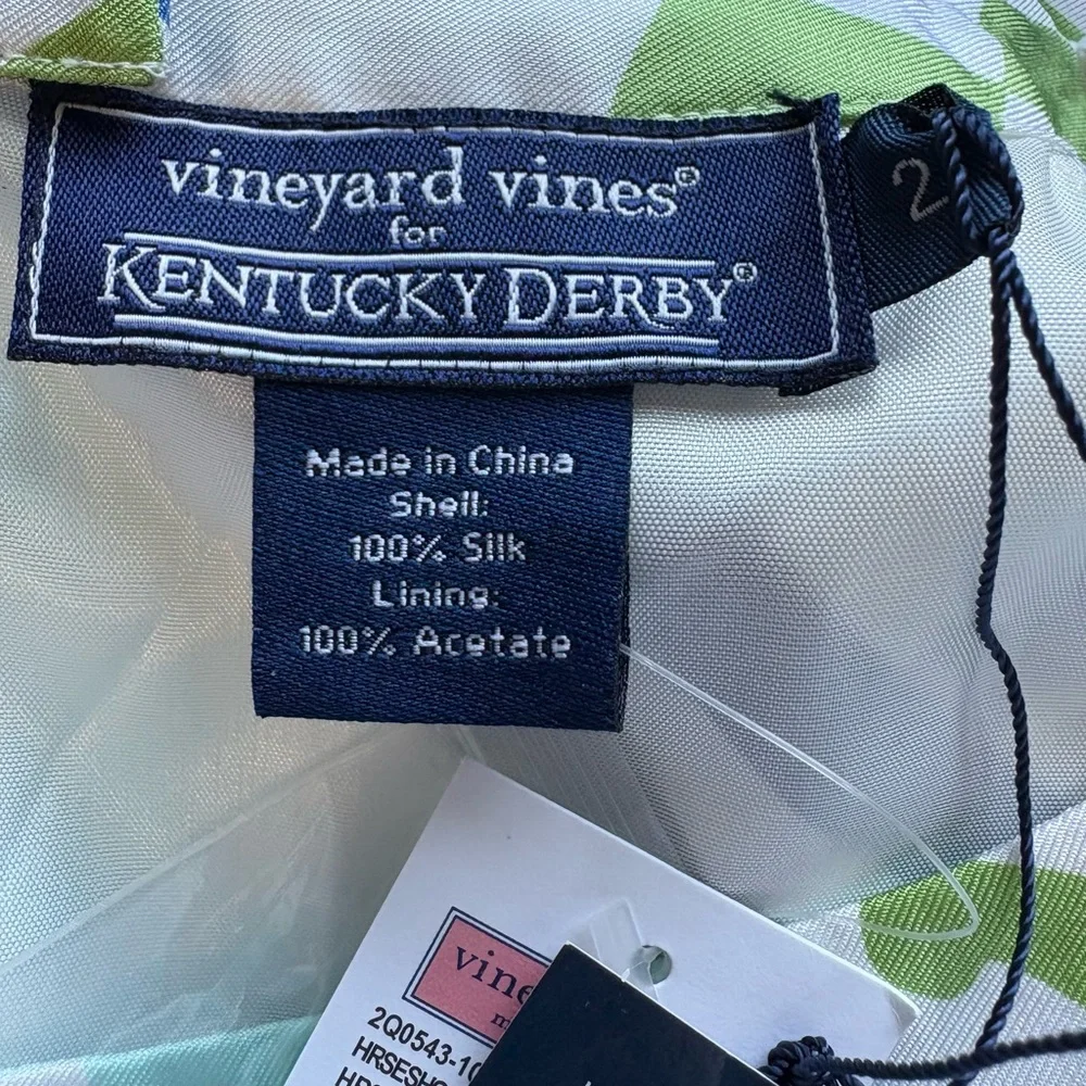 * NEW * 🏇 Vineyard Vines Horseshoe Patchwork Lined Kentucky Derby Dress Size 2 - Picture 14 of 16